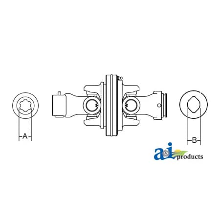 A & I Products 80 C.V. Assembly, 1bGA Yokes 14 x7 x7 A-W379525
